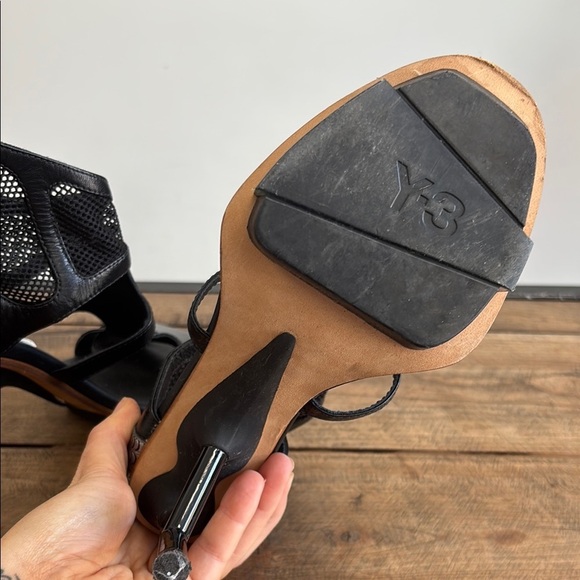 Adidas Black Heels with Chunky Block Heel - Picture 6 of 9